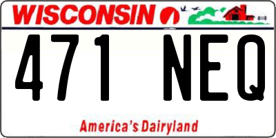 WI license plate 471NEQ