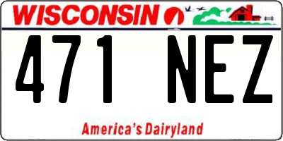 WI license plate 471NEZ