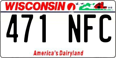 WI license plate 471NFC