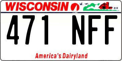 WI license plate 471NFF
