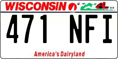WI license plate 471NFI