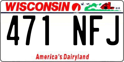 WI license plate 471NFJ