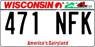 WI license plate 471NFK