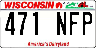 WI license plate 471NFP