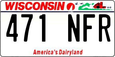 WI license plate 471NFR