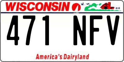 WI license plate 471NFV