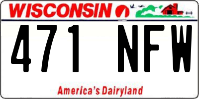 WI license plate 471NFW