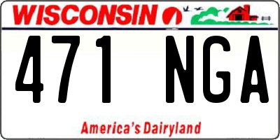 WI license plate 471NGA