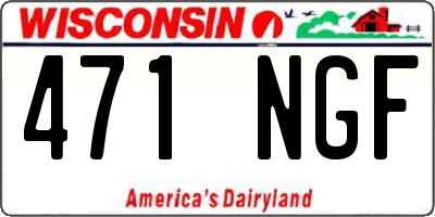 WI license plate 471NGF
