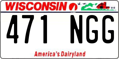 WI license plate 471NGG