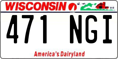 WI license plate 471NGI