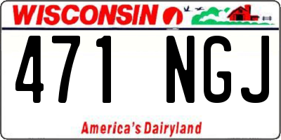 WI license plate 471NGJ