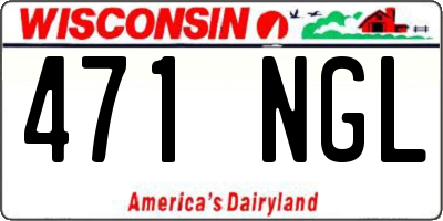 WI license plate 471NGL