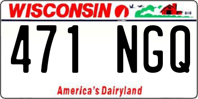 WI license plate 471NGQ