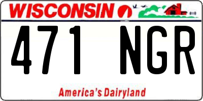 WI license plate 471NGR