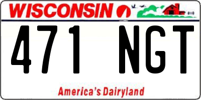 WI license plate 471NGT