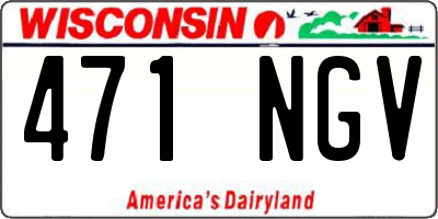 WI license plate 471NGV