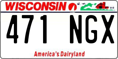WI license plate 471NGX