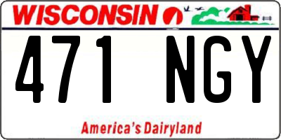 WI license plate 471NGY