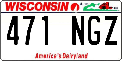 WI license plate 471NGZ