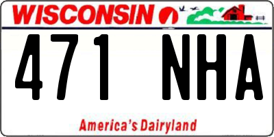 WI license plate 471NHA