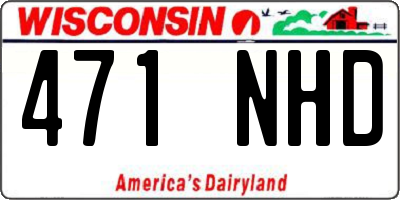 WI license plate 471NHD