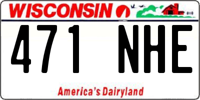 WI license plate 471NHE