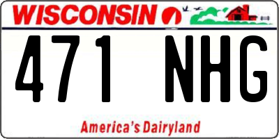 WI license plate 471NHG