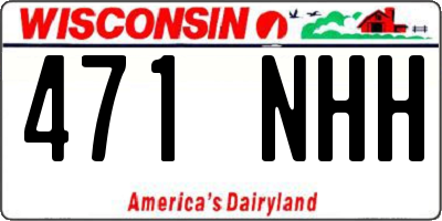 WI license plate 471NHH