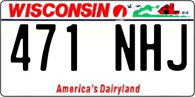 WI license plate 471NHJ