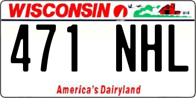WI license plate 471NHL