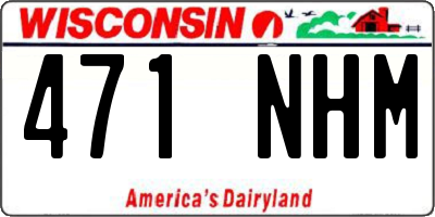 WI license plate 471NHM