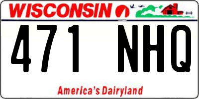 WI license plate 471NHQ