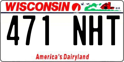 WI license plate 471NHT