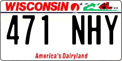 WI license plate 471NHY