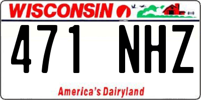 WI license plate 471NHZ