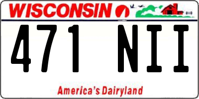 WI license plate 471NII