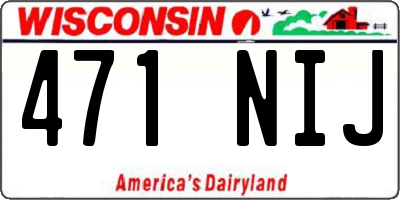 WI license plate 471NIJ