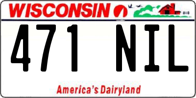 WI license plate 471NIL