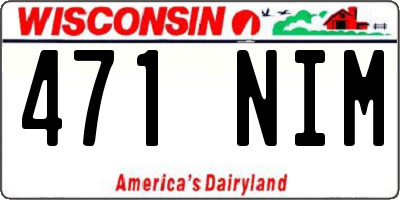 WI license plate 471NIM