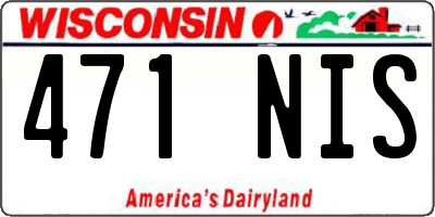 WI license plate 471NIS