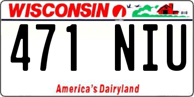 WI license plate 471NIU