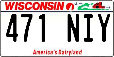 WI license plate 471NIY