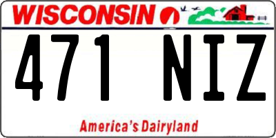 WI license plate 471NIZ