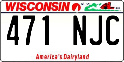 WI license plate 471NJC