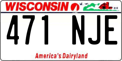 WI license plate 471NJE