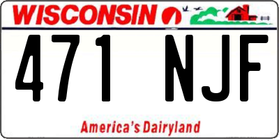 WI license plate 471NJF