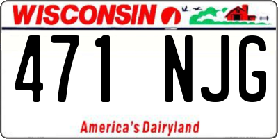 WI license plate 471NJG