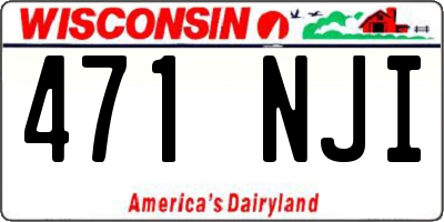 WI license plate 471NJI