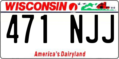WI license plate 471NJJ